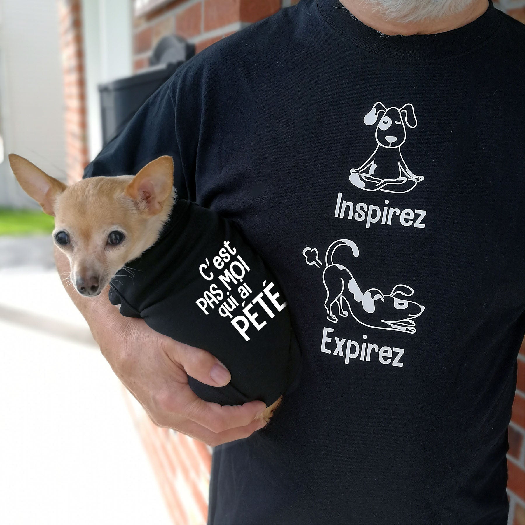 T shirt chien hot sale